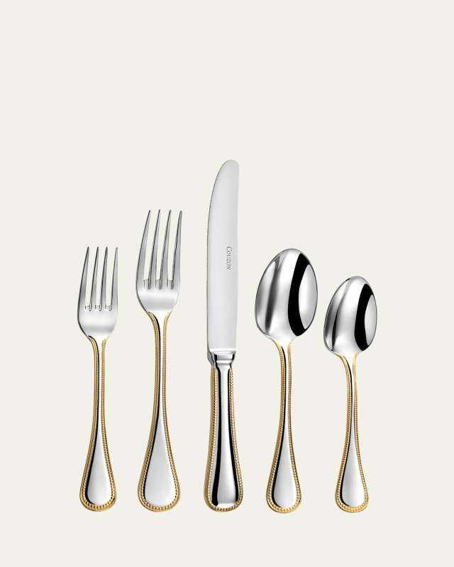 Le Perle Gold Accent 5-Piece Flatware Place Setting